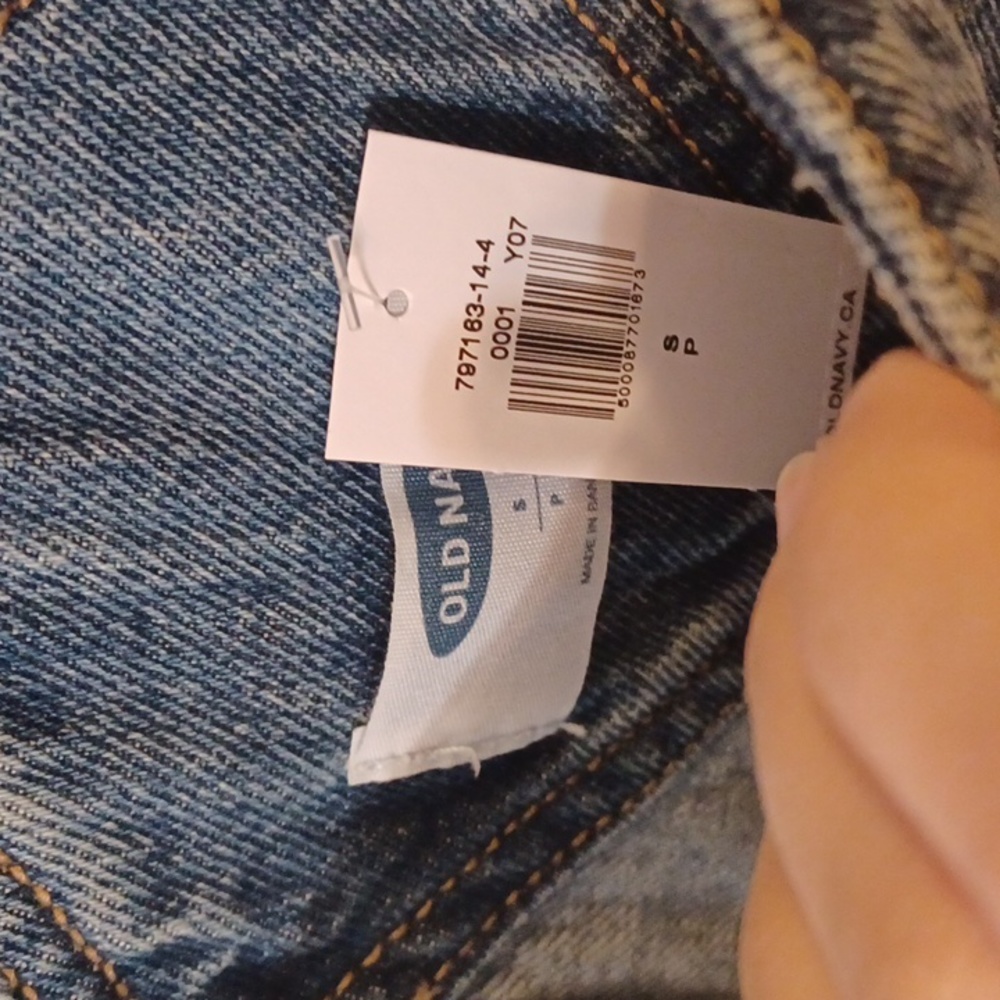 🆕NWT Old Navy Slouchy Workwear Cuffed Jean Short Overalls in 'Ayana' - Picture 16 of 16
